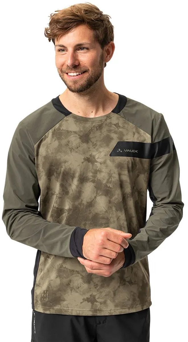 Vaude Bike Moab Pro T-shirt Met Lange Mouwen Man Creme