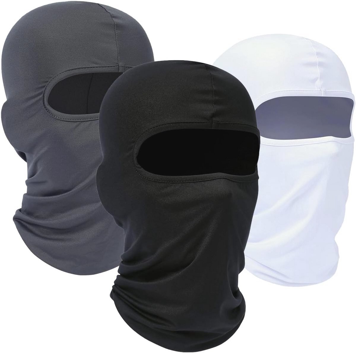 3 stuks ademende bivakmuts voor motorfiets en outdoor, UV-bescherming, dun en comfortabel