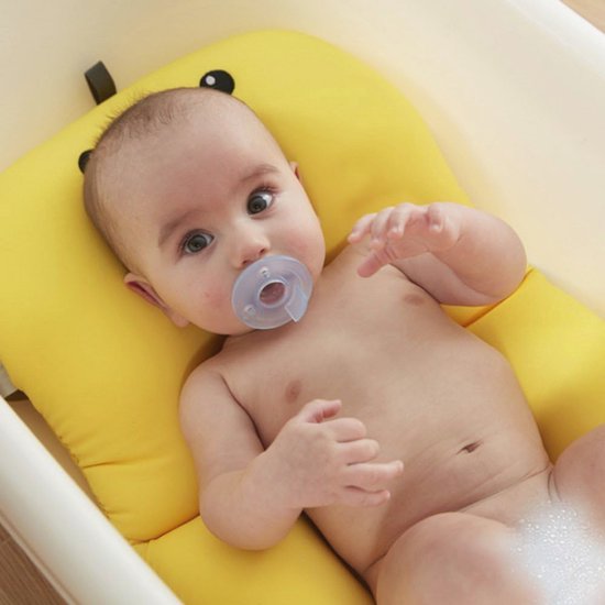 Zachte Baby Badpad voor Pasgeborenen - Opvouwbare Badkuip Kussen voor Veilig Badderen — afbeelding 2