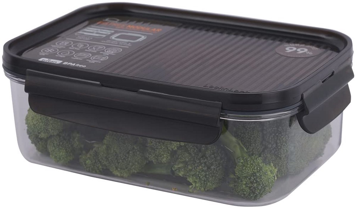 Modulaire luchtdichte voedselcontainer - BPA-vrij, stapelbaar en duurzaam - 910 ml