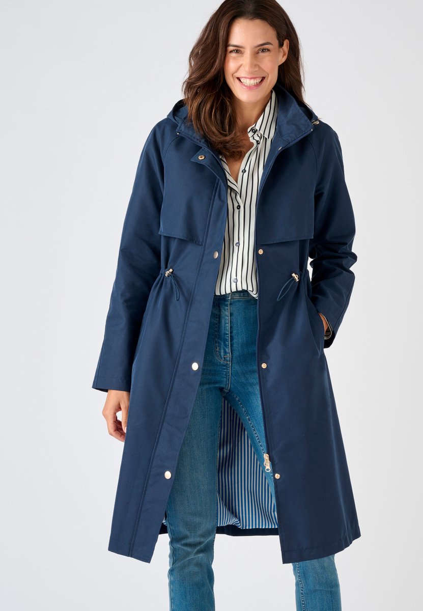 Damart Lange parka in trenchcoat stijl Dames – 46-48 Blauw