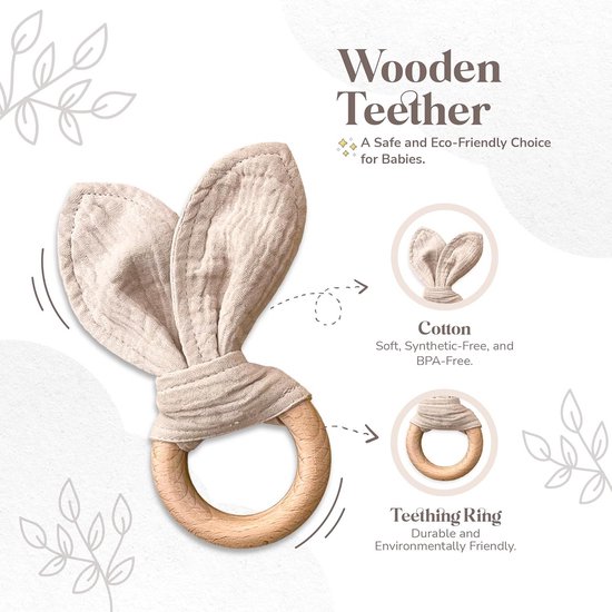 Babycadeauset mousseline - Beige — afbeelding 2