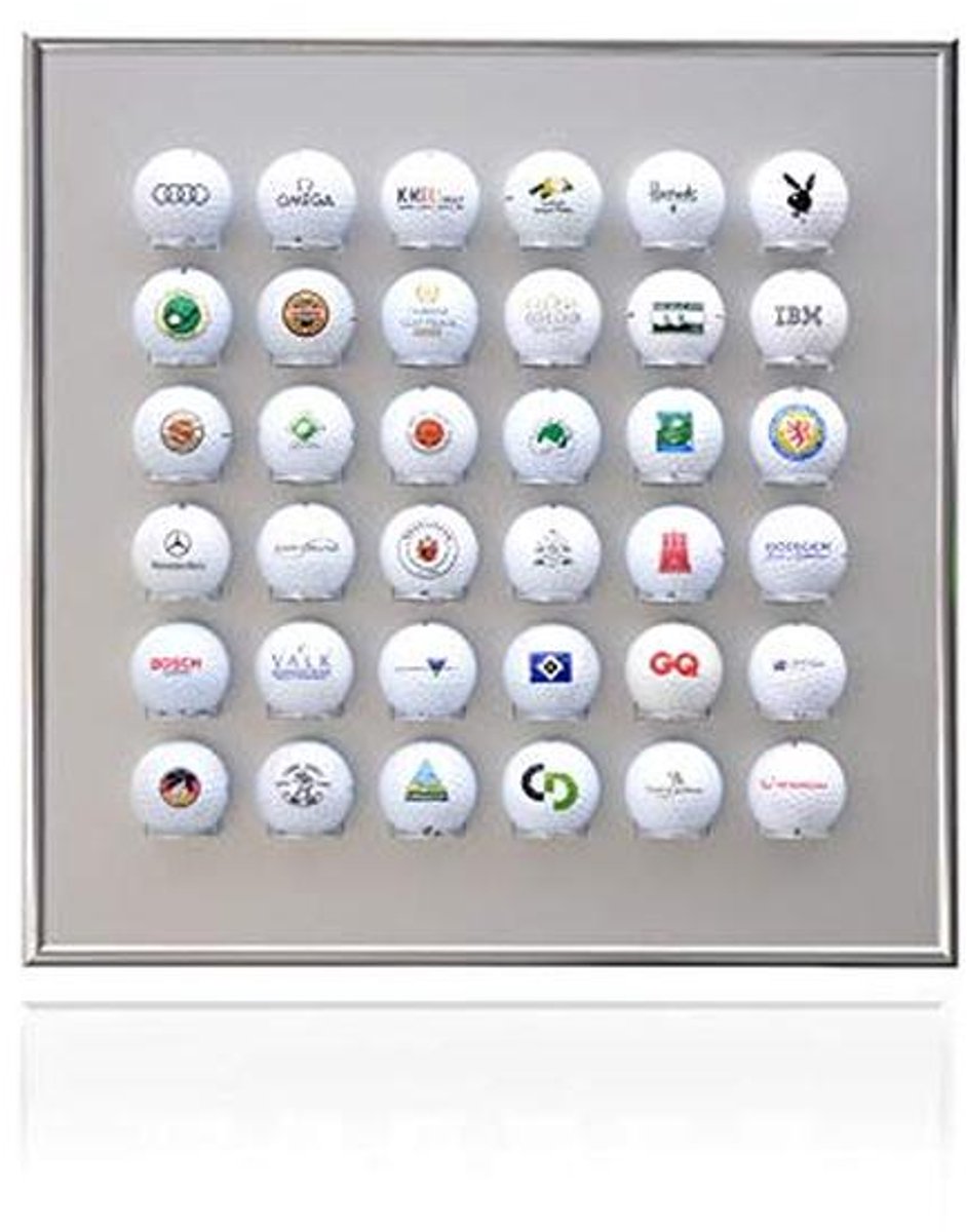 Aluminium golfballenrek voor 36 golfballen - Perfecte vitrine voor gepassioneerde golfers