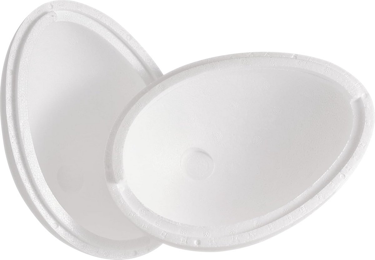 Knutselmateriaal Styrofoam ei 2-delig 21x15cm voor Pasen