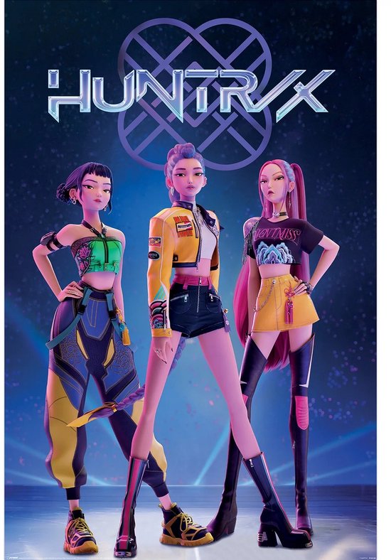 Kpop poster set - Drie verschillende posters van K-pop - Demon Hunters - Huntrix _ Saja Boys - Formaat 61 x 91,5 cm