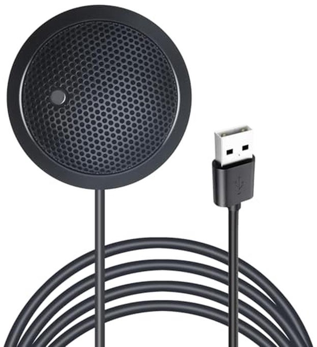 USB Microfoon voor Desktop en Laptop - 360° Omnidirectionele Conferentie Microfoon met Mute Toets, Plug & Play