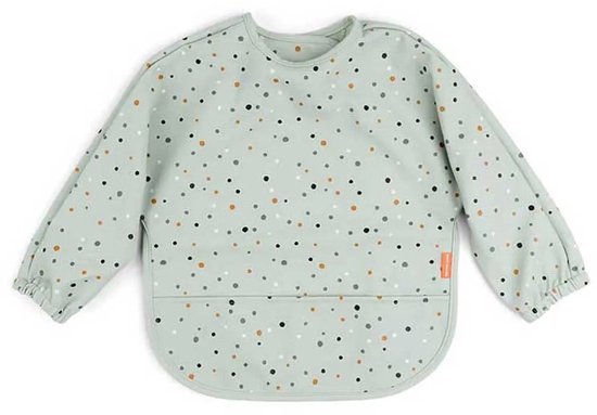 Done by Deer slabbetje met mouwen happy dots - groen van Done by Deer — afbeelding 5