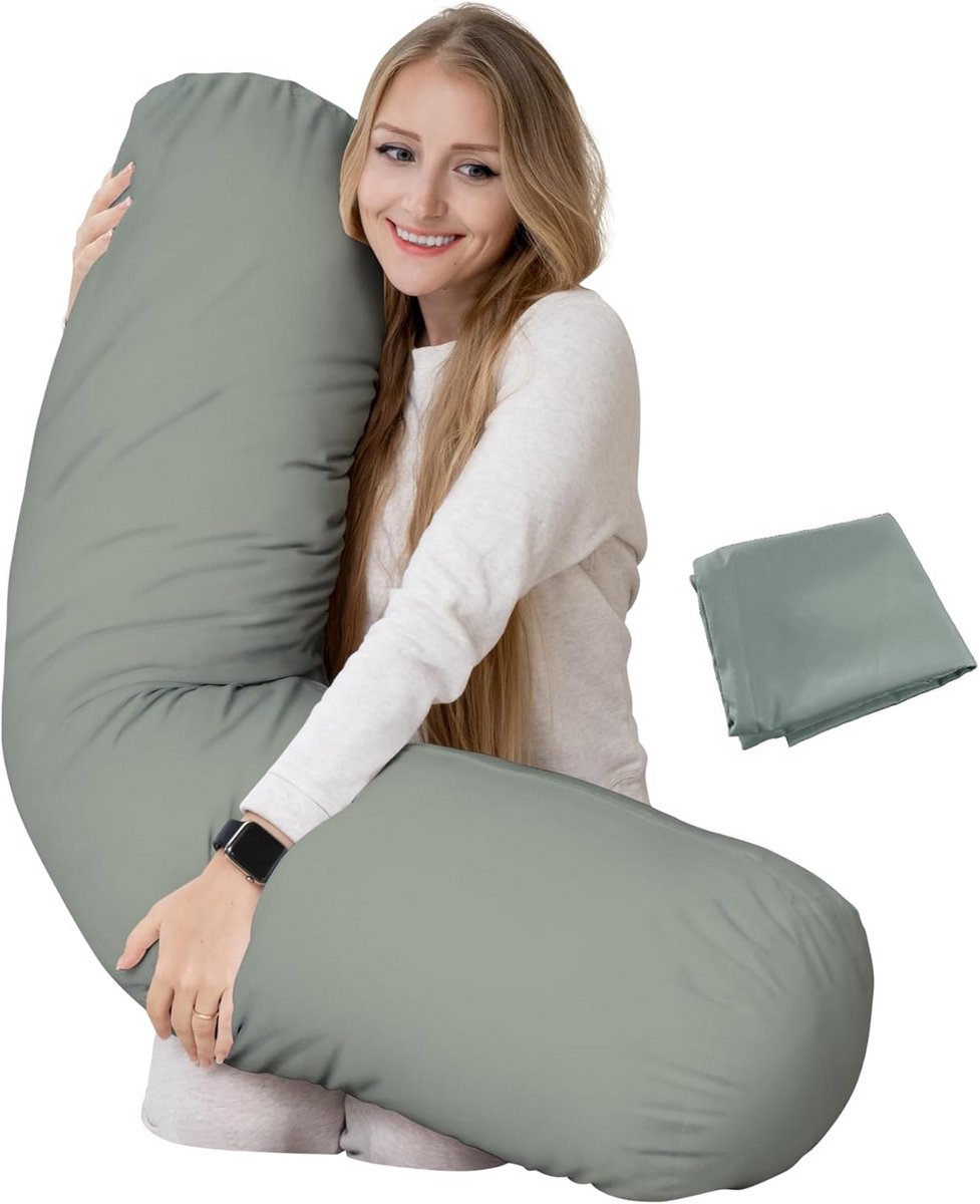 Kingsize Extra Lang Rond Lichaamskussen - 54x12 Bolsterkussen voor Comfortabele Slaap