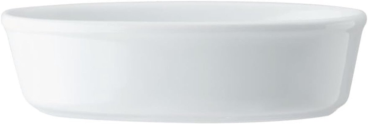 Ovale Krijt Porselein Taart Schotel 18 cm - Wit
