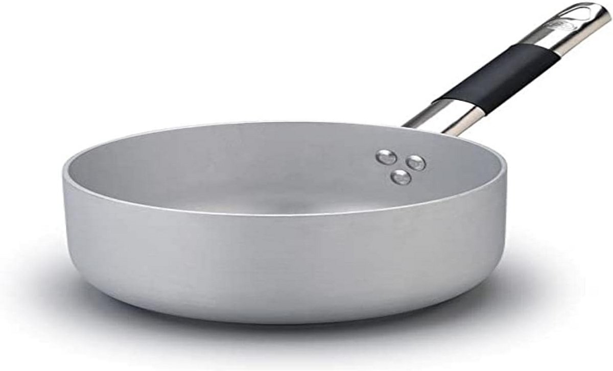 Aluminium Inductiepan 20 cm met Antiaanbaklaag – Diep Koekenpan voor Inductiekoken