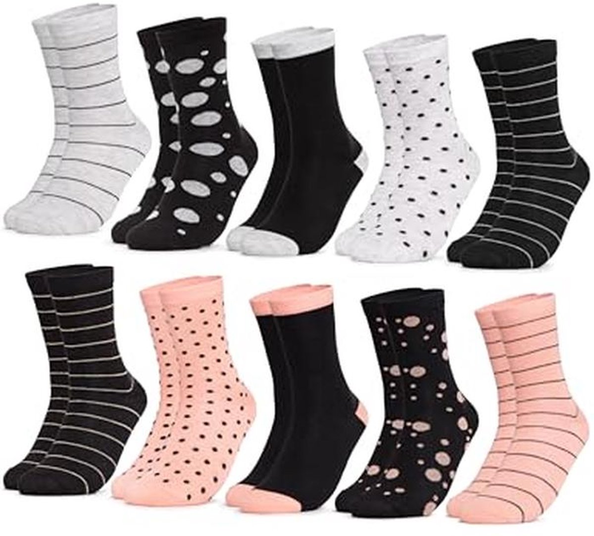 Dames sokken set van 10 - Model Lotte