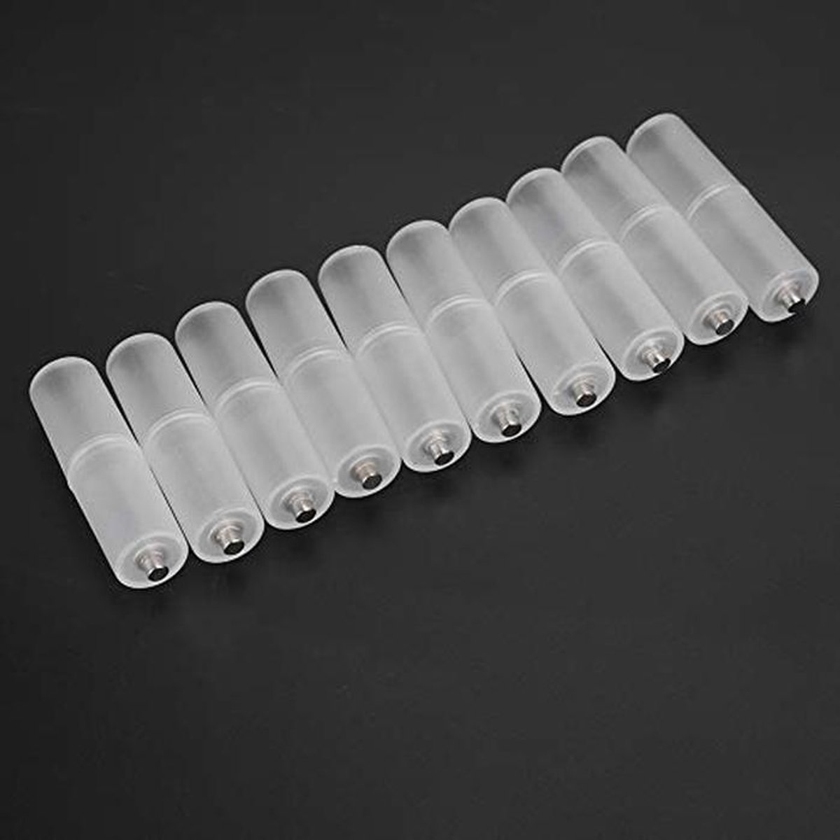 10 Stuks AAA naar AA Batterij Converter Adapter - Transparante Batterijhouder