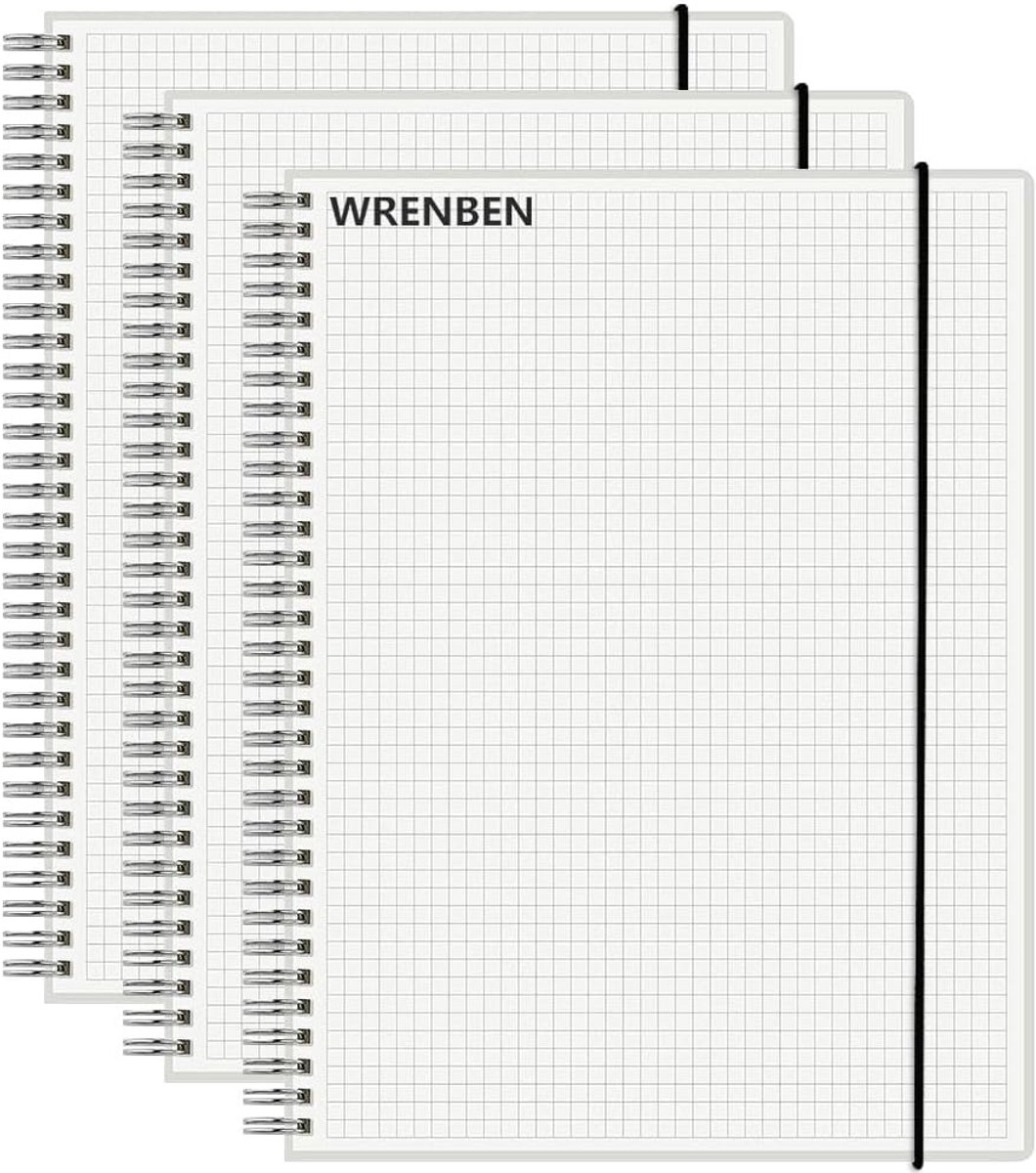 Spiraalvormig notitieboek A4 met grafiekpapier en waterdichte hoes
