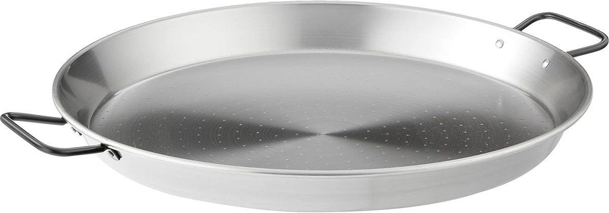 Paella Pan Gepolijst Staal 45 cm - Professionele Kwaliteit voor Perfecte Paella