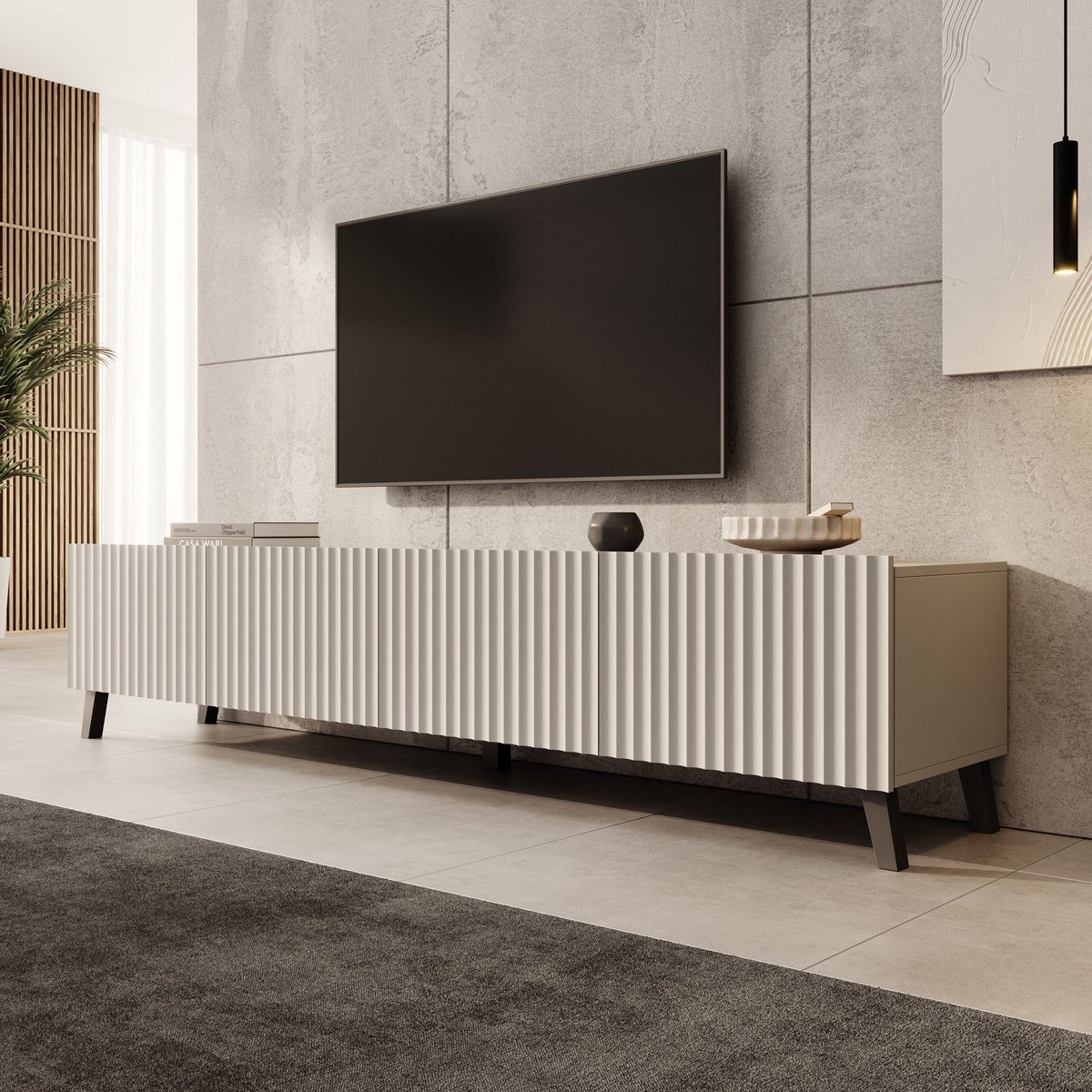 Meubella - TV-Meubel Pepinos 2 - Beige - 200 cm