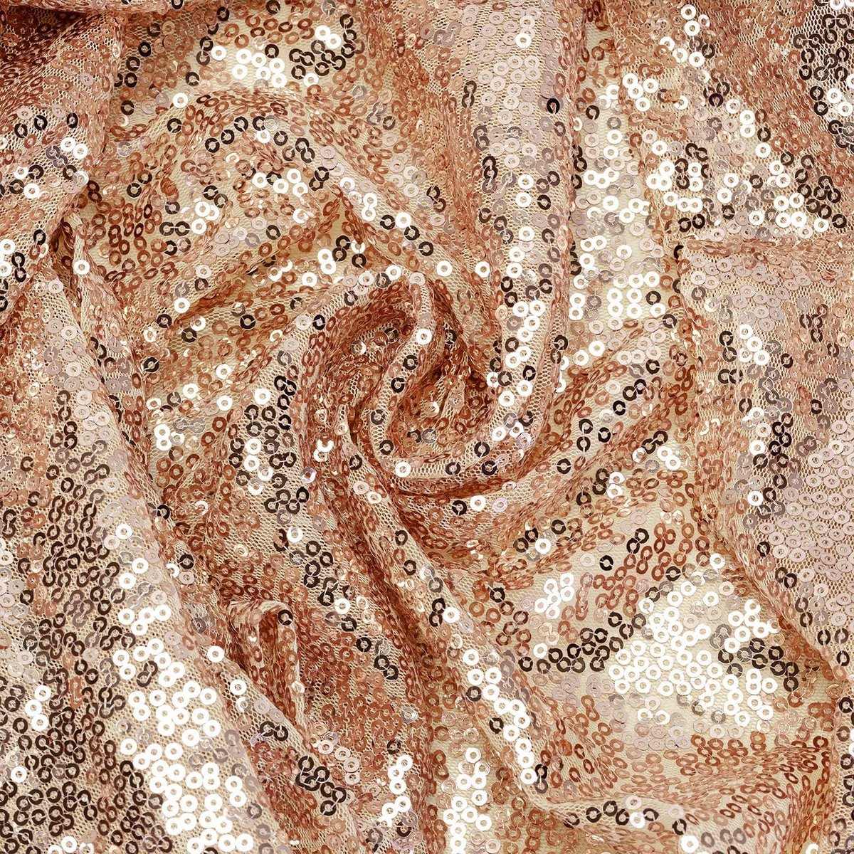 Glitter Tafelloper Roségoud voor Kerst, Bruiloft en Feestdecoratie - 28 x 274 cm