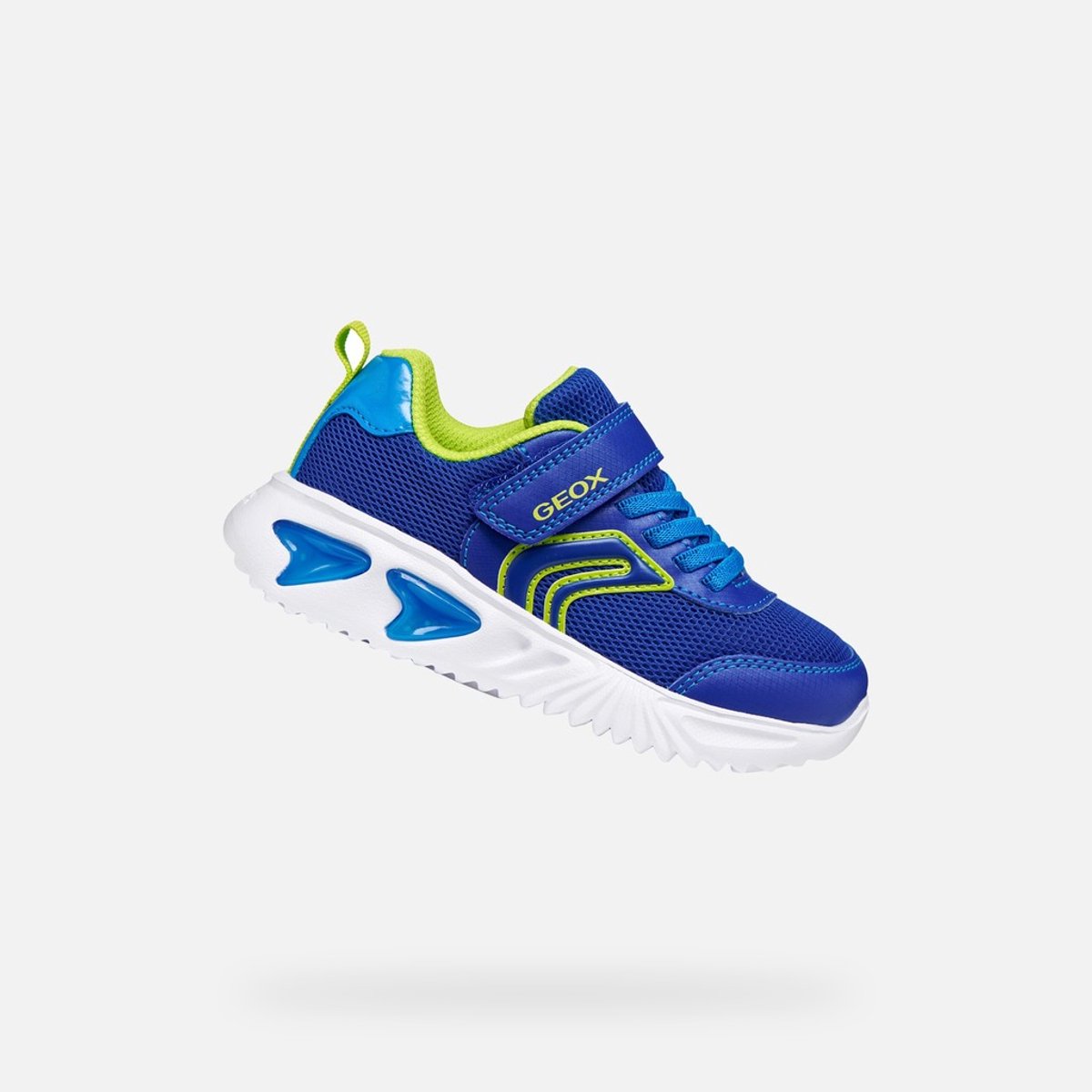 GEOX ASSISTER JONGENS Sneakers - KONINGSBLAUW/LIMOEN - Maat 35