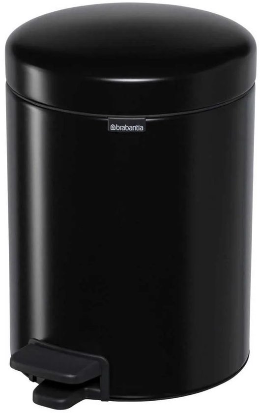 Brabantia NewIcon poubelle à pédale 5 litres avec seau intérieur synthétique - Matt Black