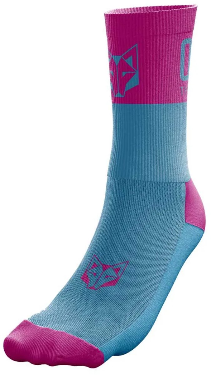 Otso Multi-sport Medium Cut Light Blue/fluo Pink Sokken Blauw EU 40-43 Man,Vrouw