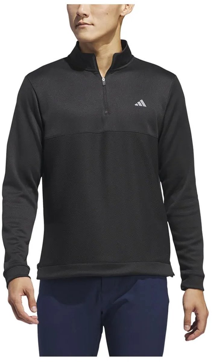 Adidas Ultimate365 Textured Sweatshirt Met Halve Rits Man Zwart