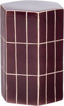WOOOD Plu Decoratieve Bijzettafel - Keramiek - Paars - 42x30x26