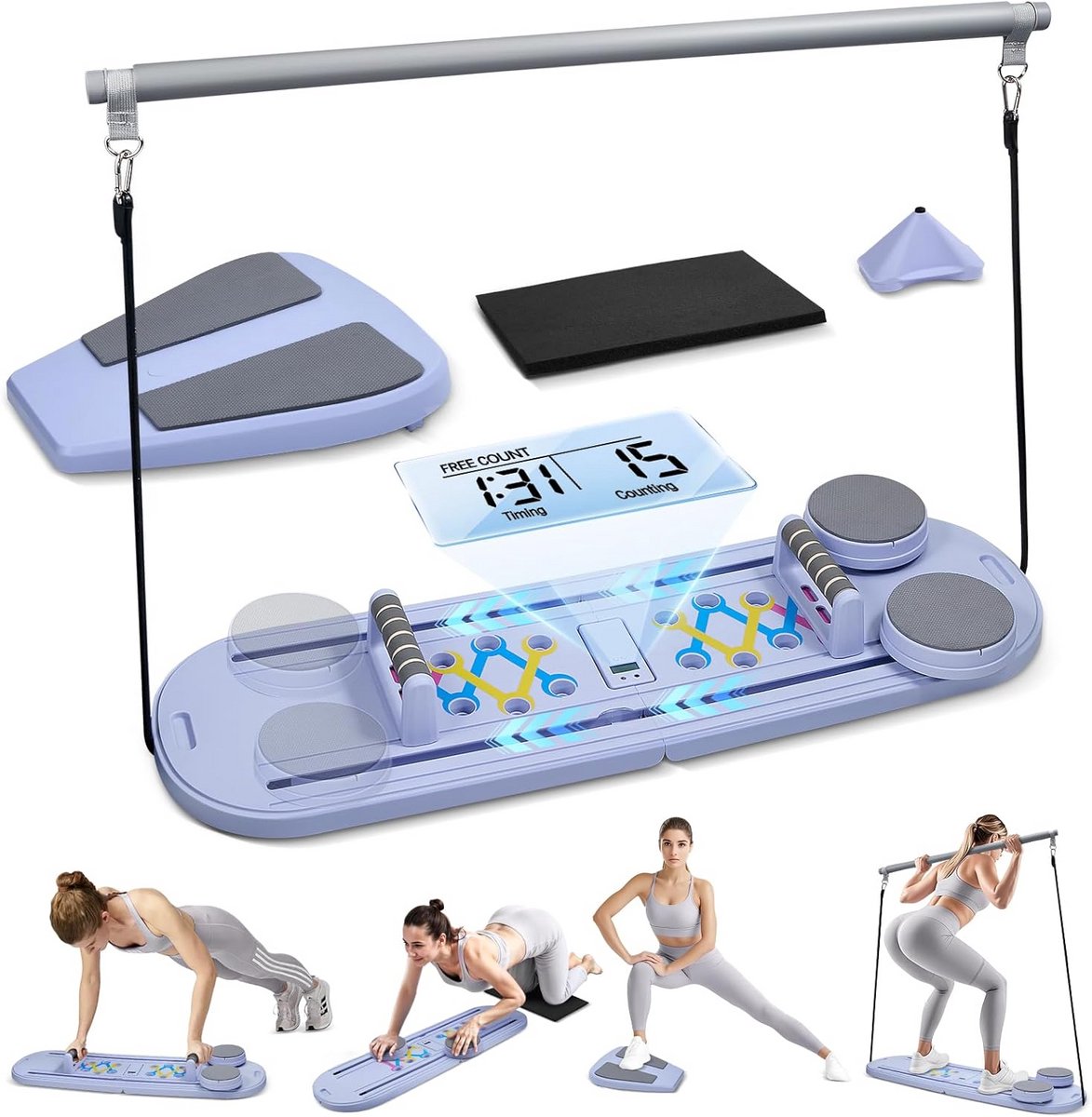 Opvouwbare Pilates Reformer 5-in-1 met - Product - €218,23