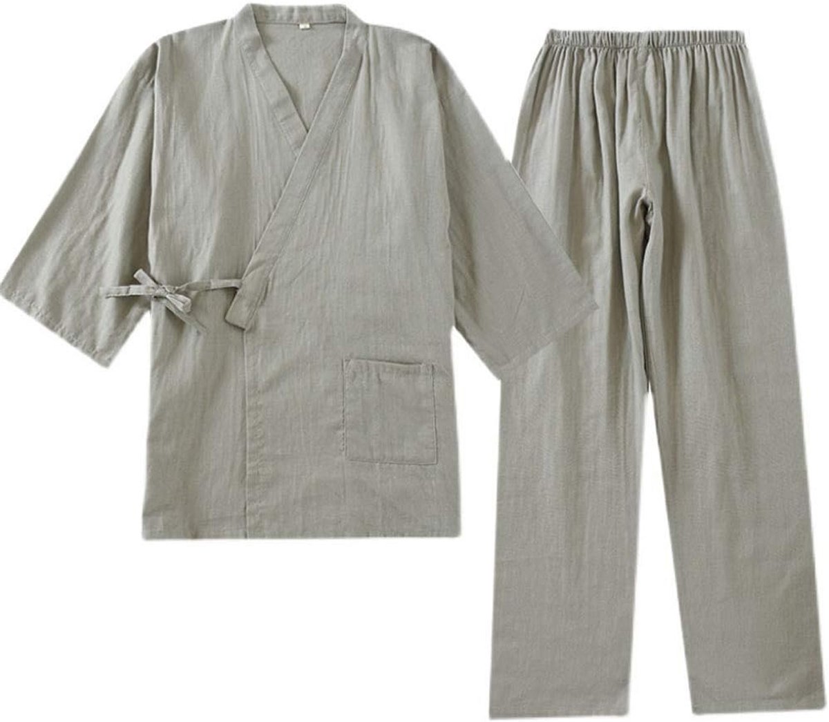 Japanse katoenen kimono voor mannen - Hanfu - oude pyjama - plus size - Taoïstisch - Zen