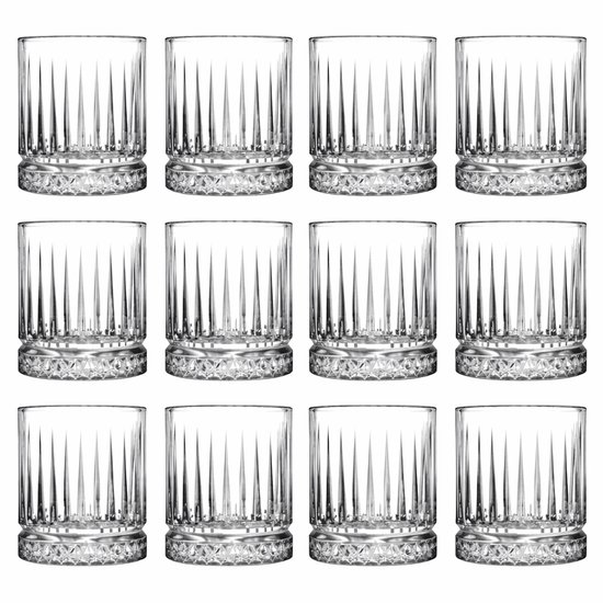 IBS Home - Verres à Whisky tumbler - 6x - transparent - 335ml - Verres à eau - Verres à dessert - Verres à cocktail