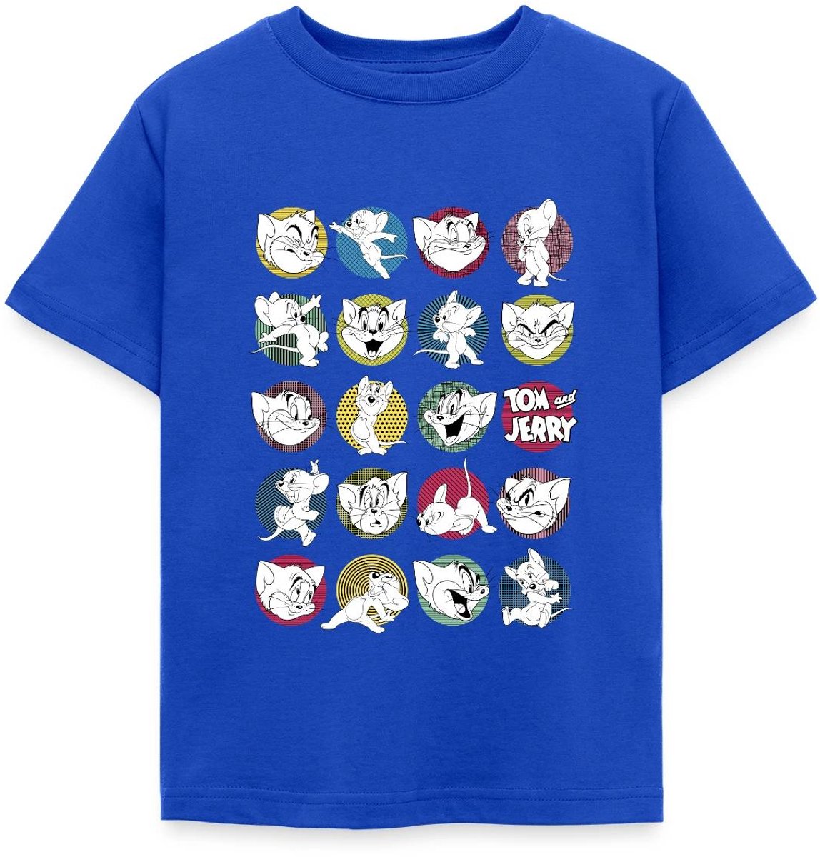 Tom And Jerry Iconische Uitdrukkingen Met Logo T-Shirt Kinderen