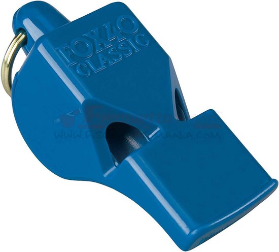 Blauw Fox 40 Classic fluitje zonder kogeltje met metalen ring.