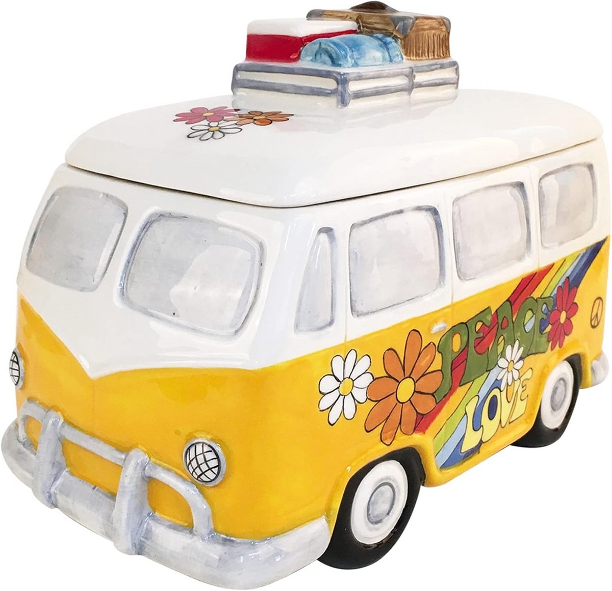 Cookie Pot met Love Van Decoratie, Multicolor, Aardewerk