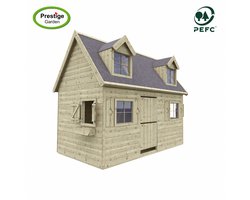 Prestige-Garden Houten speelhuis Barcelona - Met zolder en dakkapellen