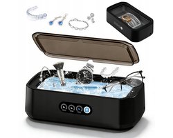 Ultrasoon Reiniger - 650ml Ultrasone Reinigingsmachine - 48kHz & 3 Timerstanden - Voor Bril, Tanden & Sieraden - Eenvoudige Bediening & Compact - Voor Thuis & Reizen