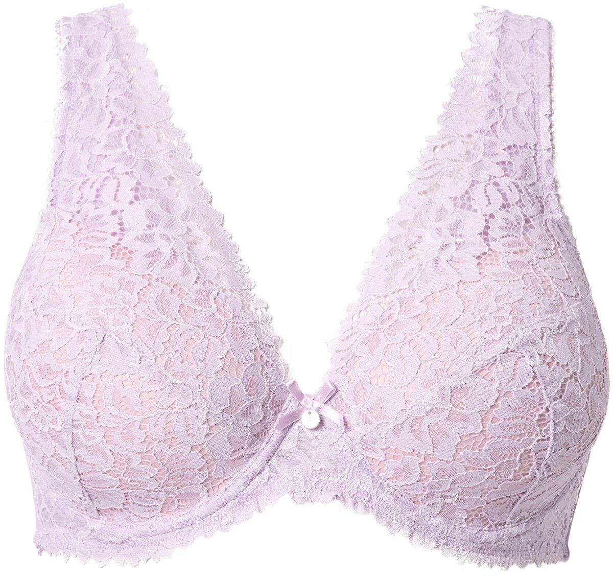 TruYou - Dames - TRUYOU beugelbeha kant zachte cups - Mauveroze - Maat 85C