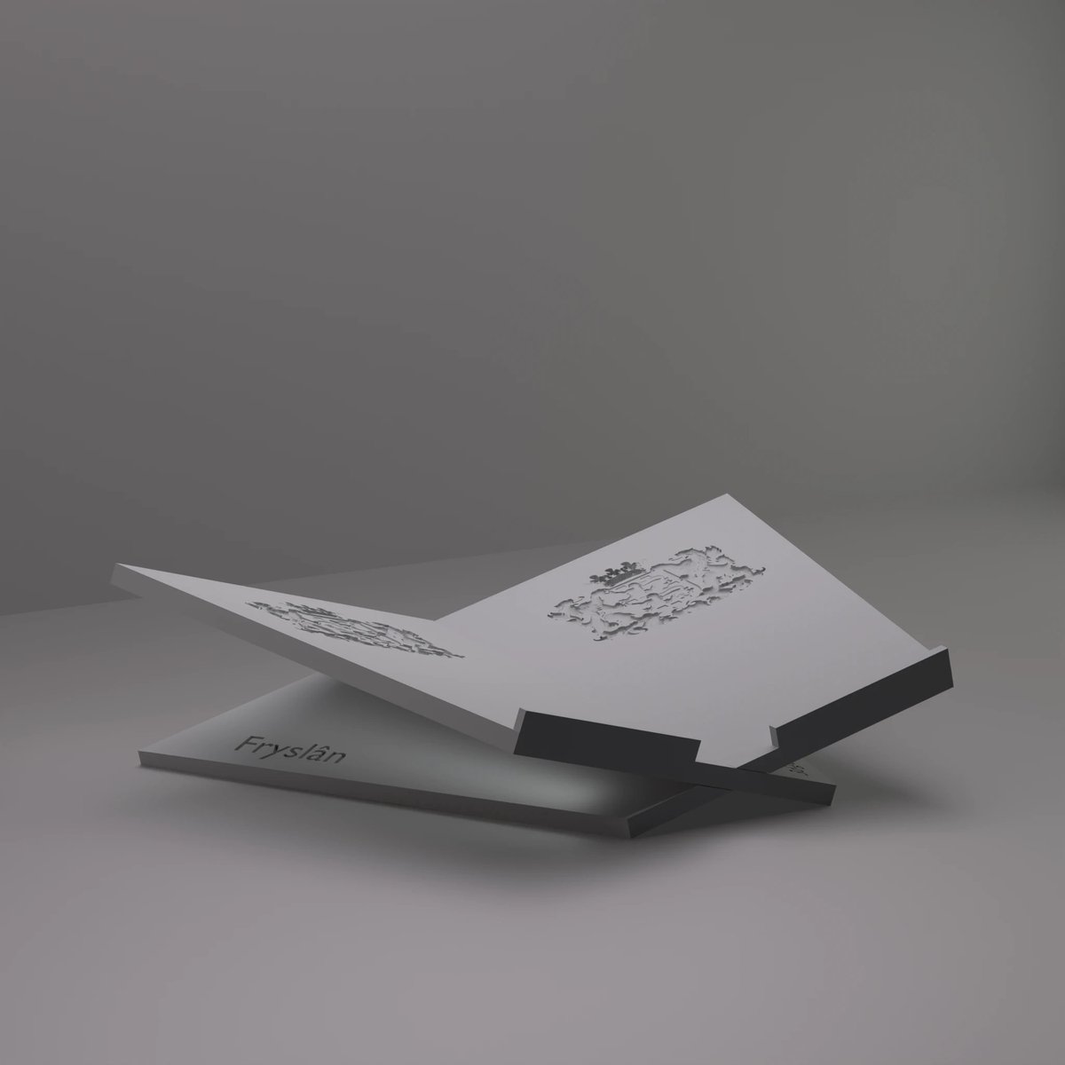 3d-gezellig Boekenstandaard Fryslan - Boekensteun - Boekenhouder - Book Holder - 37*25*10 cm - Grijs - 100% gerecycled PLA (bioplastic)