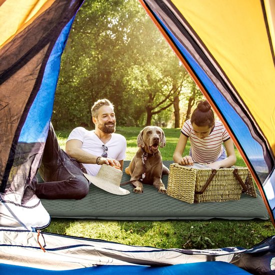 Famanu – Camping isomat voor 2 personen - zelfopblazend - luchtmatras met kussen - outdoor - camping - matras - isomat - opvouwbaar - ultralicht - luchtbed - opblaasbaar bed - campingmat met voetpomp voor tent — afbeelding 5