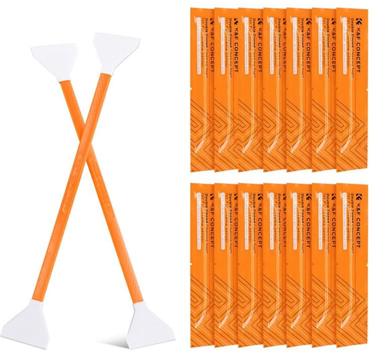 K&F Packung mit 14 doppelseitigen Reinigungsstäbchen, 24 mm