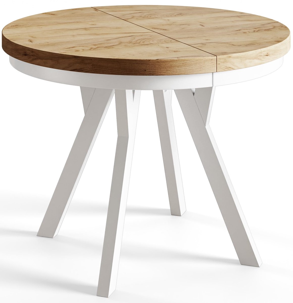 Ronde Tafel Uitschuifbare, Eettafel, Diameter 120 cm - 220 cm, Craft, Verzameling Evo