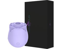MontAmour Celestia – Clitoris Zuiger & Vibrator – Zuigen én Trillen – 10 Zuig- & Vibratiestanden – Luchtdruk Clitoris Stimulator – Oplaadbaar – Waterdicht – Siliconen – Sex Toys voor Vrouwen – 2-in-1 Clitoris Zuiger & Vibrator - Roos - Lila - Paars