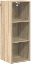 vidaXL Hangkast met opslag Riga Wit 50 x 31 x 100 cm Bewerkt hout, Moderne Keukenkast, Ruime Opbergunit, Rechthoekige Utility Kast, Thuisorganisatie, Hedendaags Ontwerp