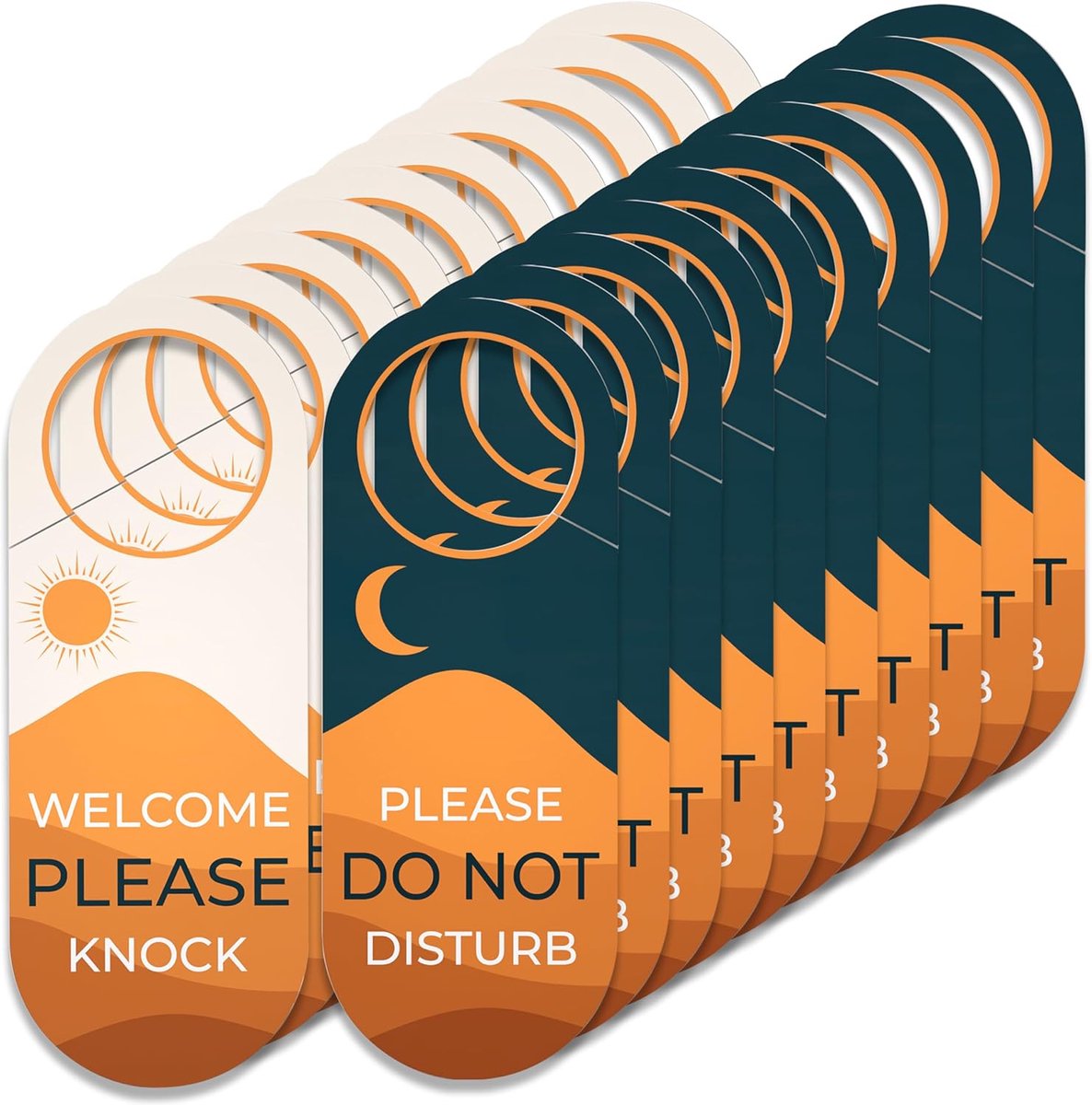 Niet Stooren Deurhangers - Welkom Graag Kloppen - 10 Stuks - 22,9 × 8,9 cm - Universele Pasvorm - Perfect Voor Slaapkamer, Hotel, Thuis Kantoor Voor Privacy & Zorgt Er Voor Dat Niemand Binnengaat