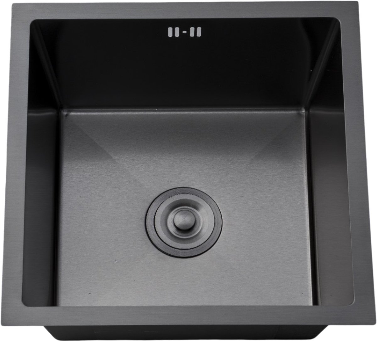 Spoelbak Antraciet Luxe 45x45 -Spoelbakken Keuken - Wasbak Keuken - RVS 304 - Hoge Kwaliteit - 0,8mm Dikte