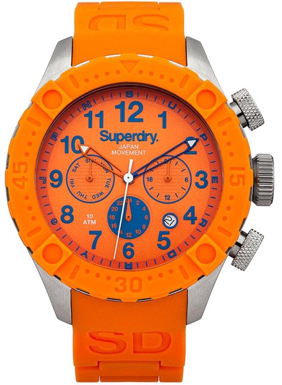 Superdry Deep Sea Scuba Mens Orange Horloge SYG142O