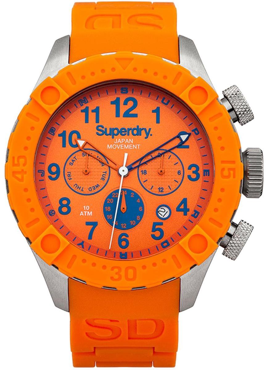Superdry Deep Sea Scuba Mens Orange Horloge SYG142O