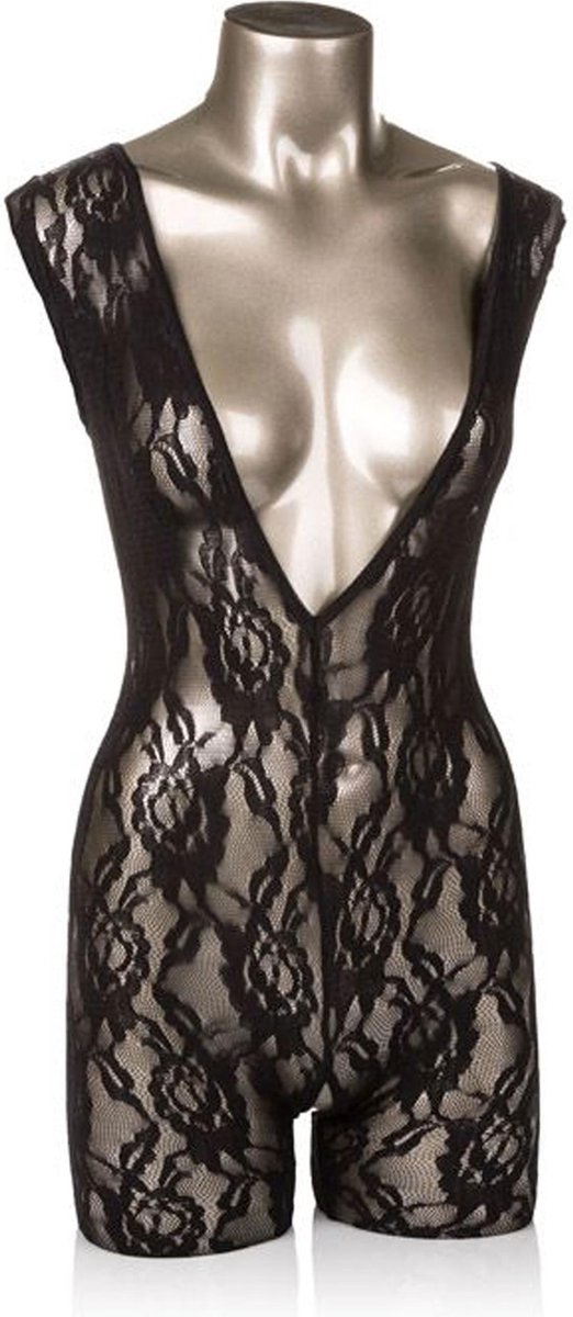 CalExotics - Scandal Lace Body Suit - Womens lingerie Bodystockings Zwart