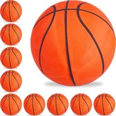Relaxdays 10x basketbal maat 7 - straatbal - binnen en buiten - trainen - oranje
