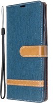 Samsung Galaxy A71 Hoesje - Denim Book Case - Blauw