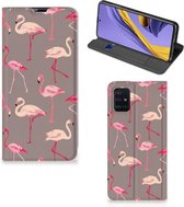 Geschikt voor Samsung Galaxy A51 Hoesje maken met Foto Flamingo