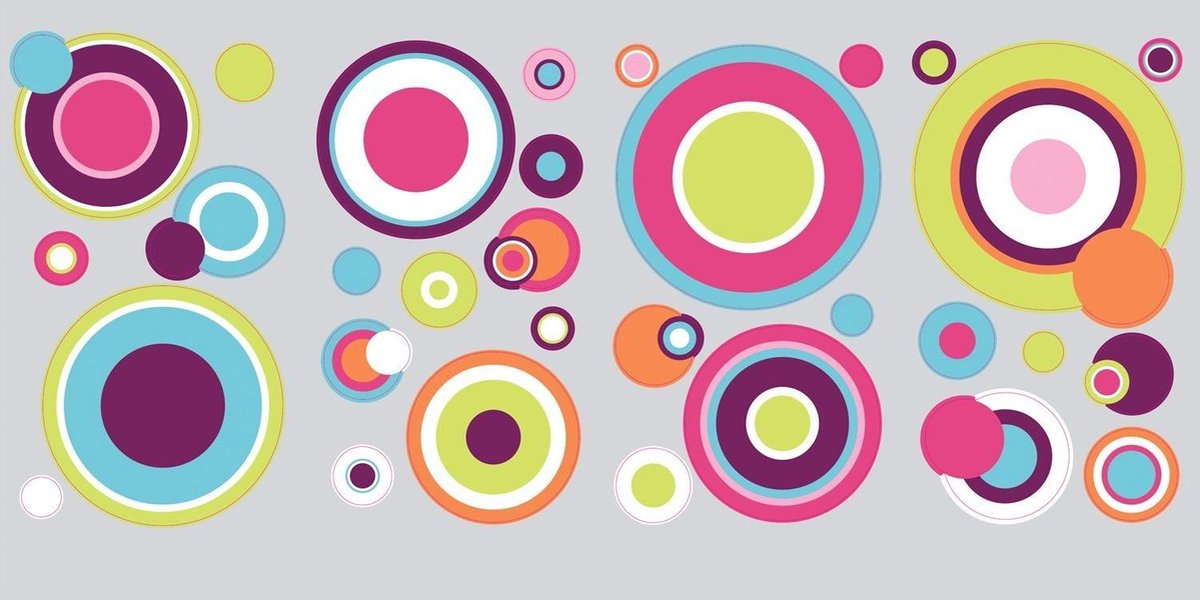 muurstickers crazy dots vinyl 31 stuks