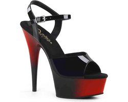 DELIGHT-609BR - (EU 36 = US 6) - 6 Heel, 1 3/4 PF Two Tone Ankle Strap Sandal